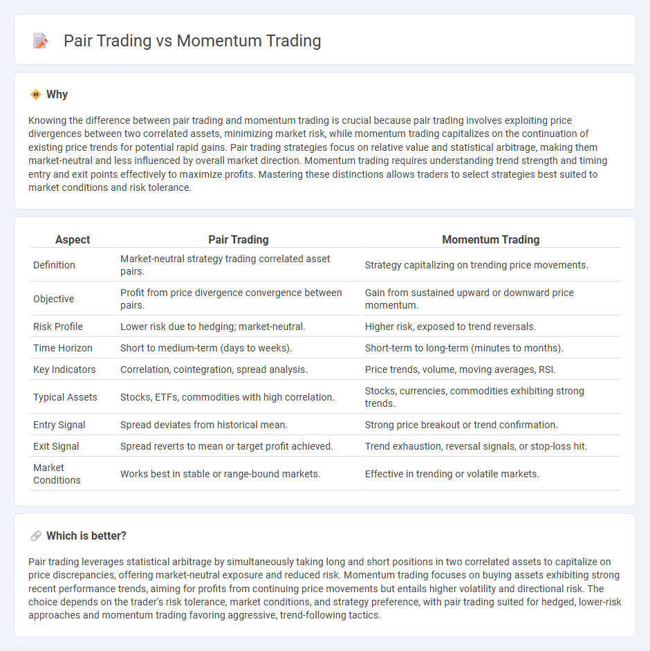 Pair Trading vs Momentum Trading in Trading