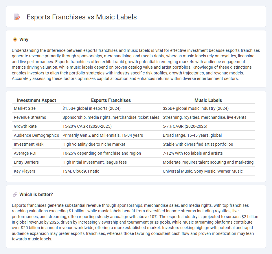 Esports Franchises vs Music Labels in Investment