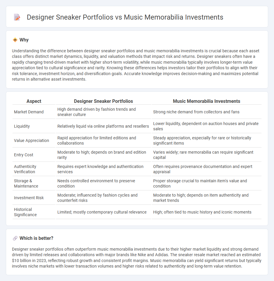 Designer Sneaker Portfolios vs Music Memorabilia Investments in Investment