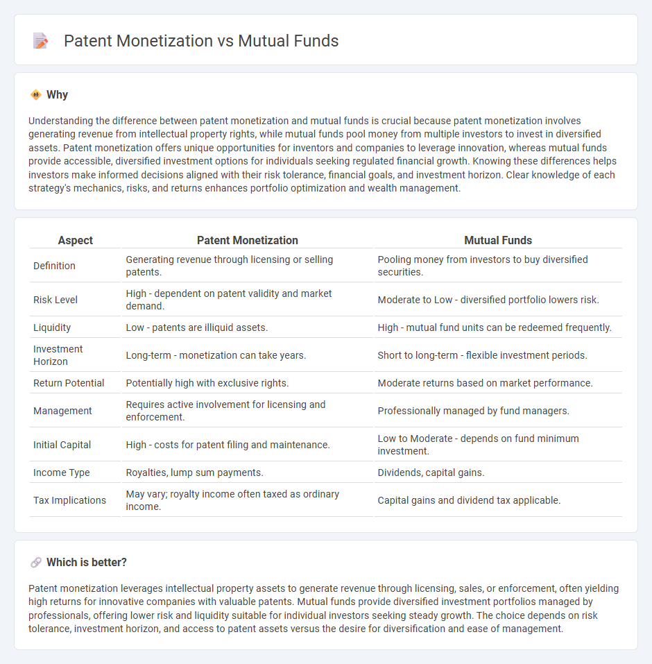 Patent Monetization vs Mutual Funds in Investment