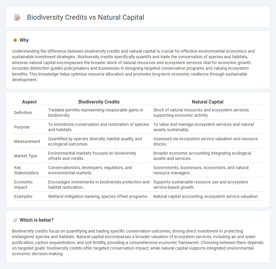 Biodiversity Credits vs Natural Capital in Economy