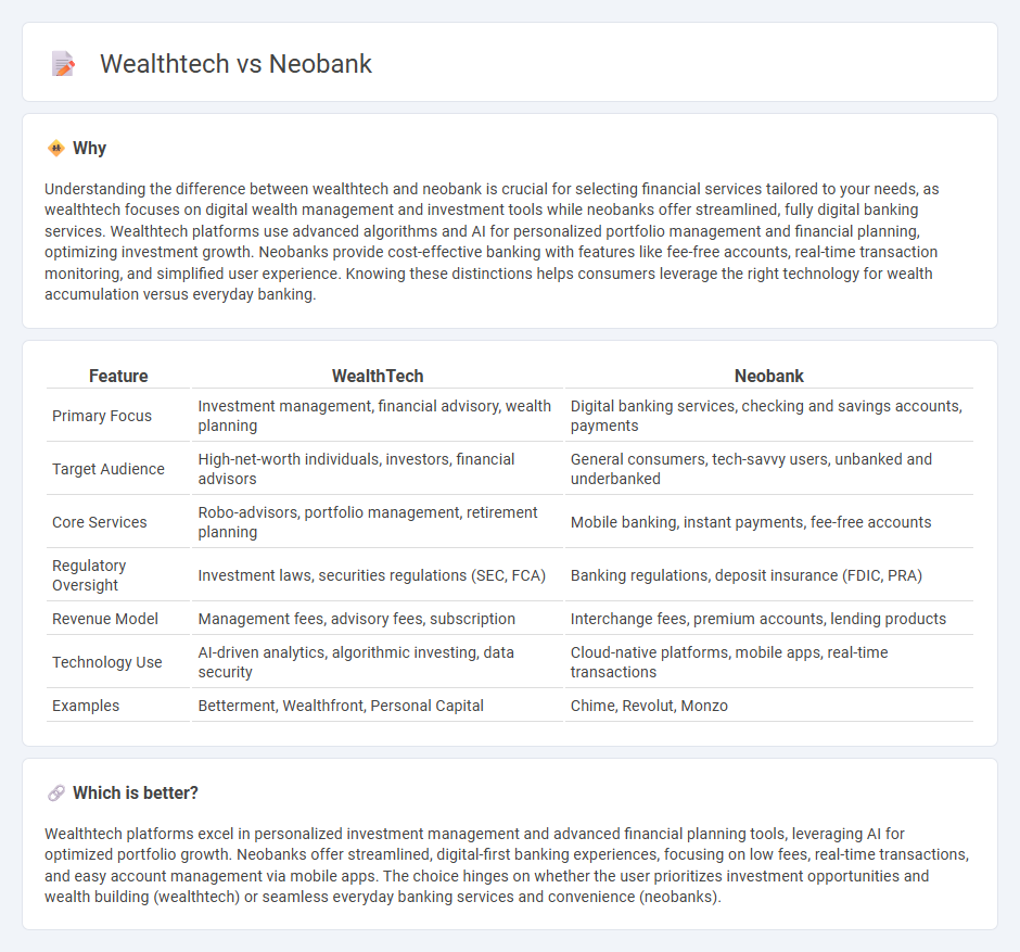 Wealthtech vs Neobank in Banking
