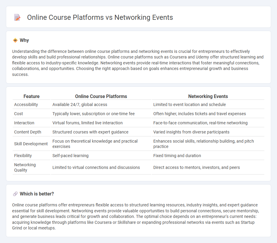 Online Course Platforms vs Networking Events in Entrepreneurship