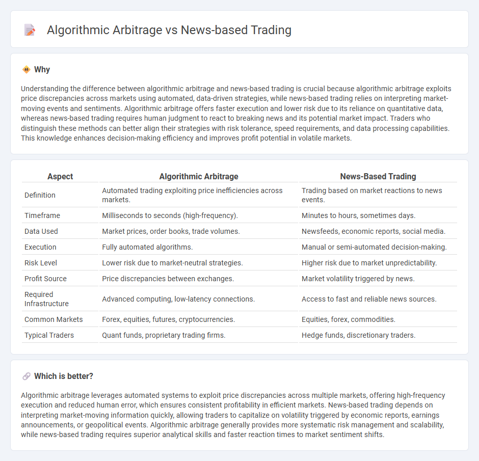 Algorithmic Arbitrage vs News-Based Trading in Trading