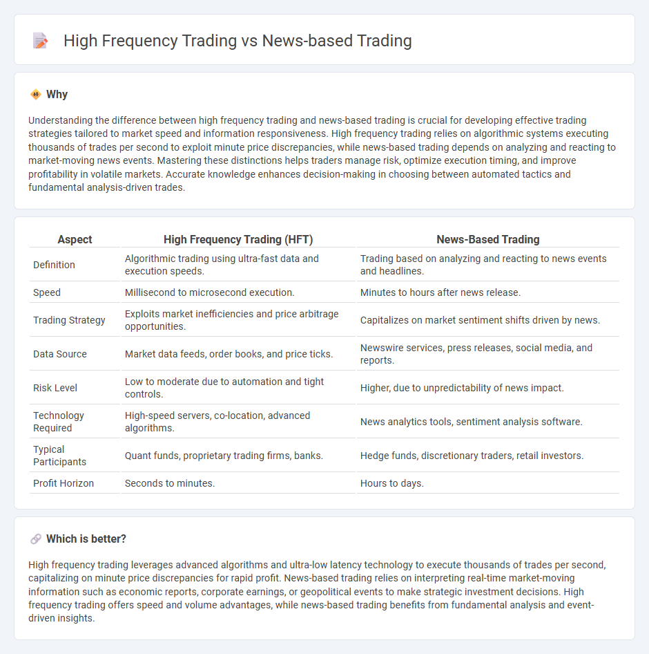 High Frequency Trading vs News-Based Trading in Trading