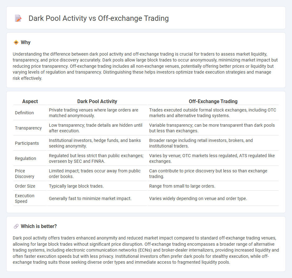 Dark Pool Activity vs Off-Exchange Trading in Trading