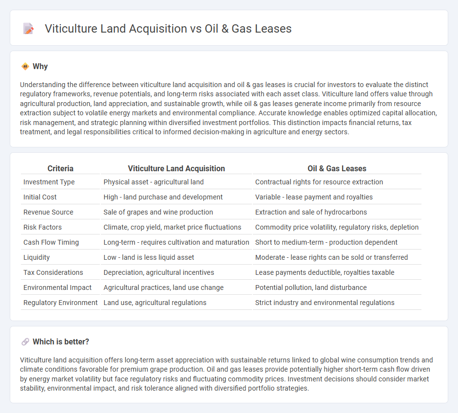 Viticulture Land Acquisition vs Oil & Gas Leases in Investment