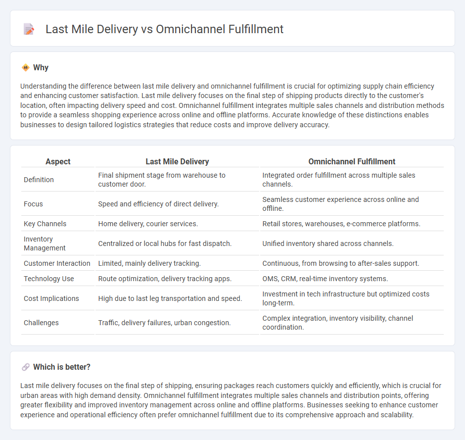 Last Mile Delivery vs Omnichannel Fulfillment in Logistics