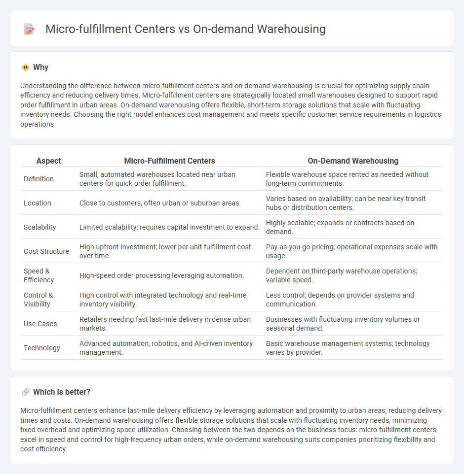 Micro-Fulfillment Centers vs On-Demand Warehousing in Logistics