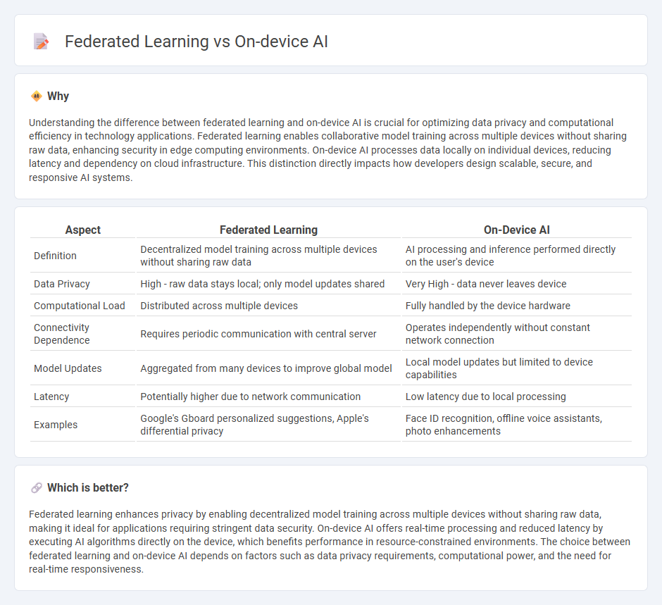 Federated Learning vs On-Device Ai in Technology
