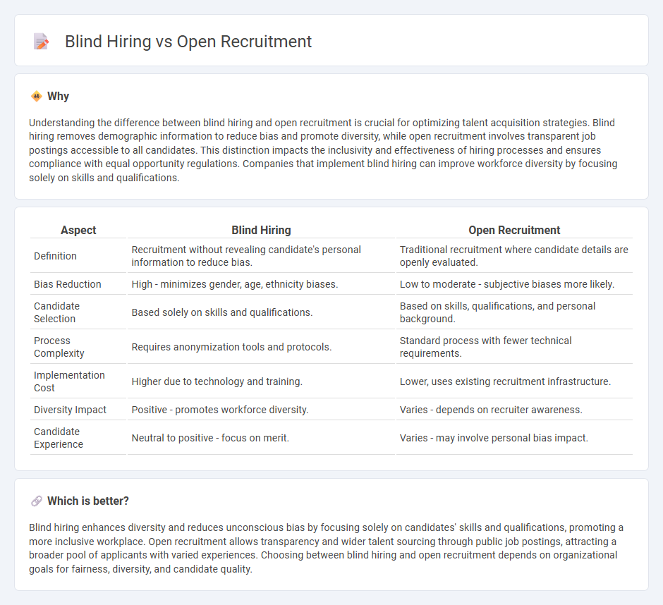 Blind Hiring vs Open Recruitment in Human Resources