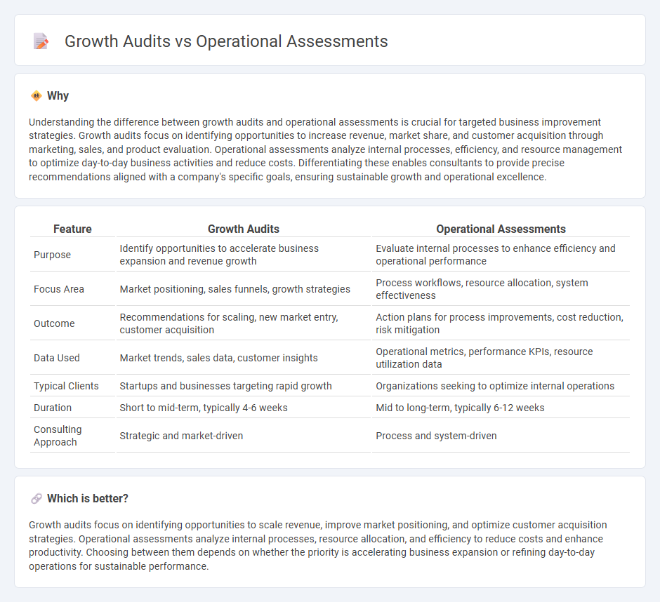 Growth Audits vs Operational Assessments in Consulting