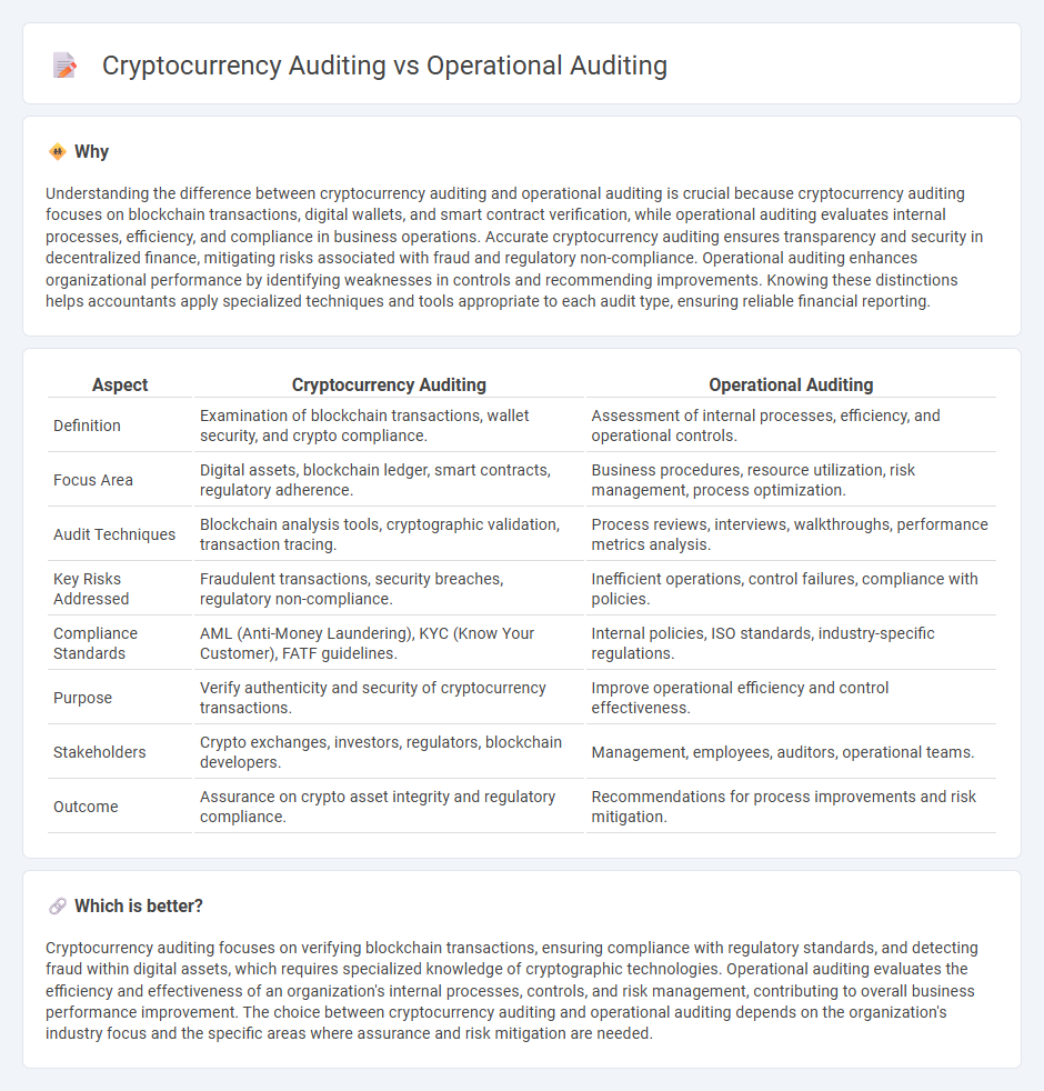 Cryptocurrency Auditing vs Operational Auditing in Accounting
