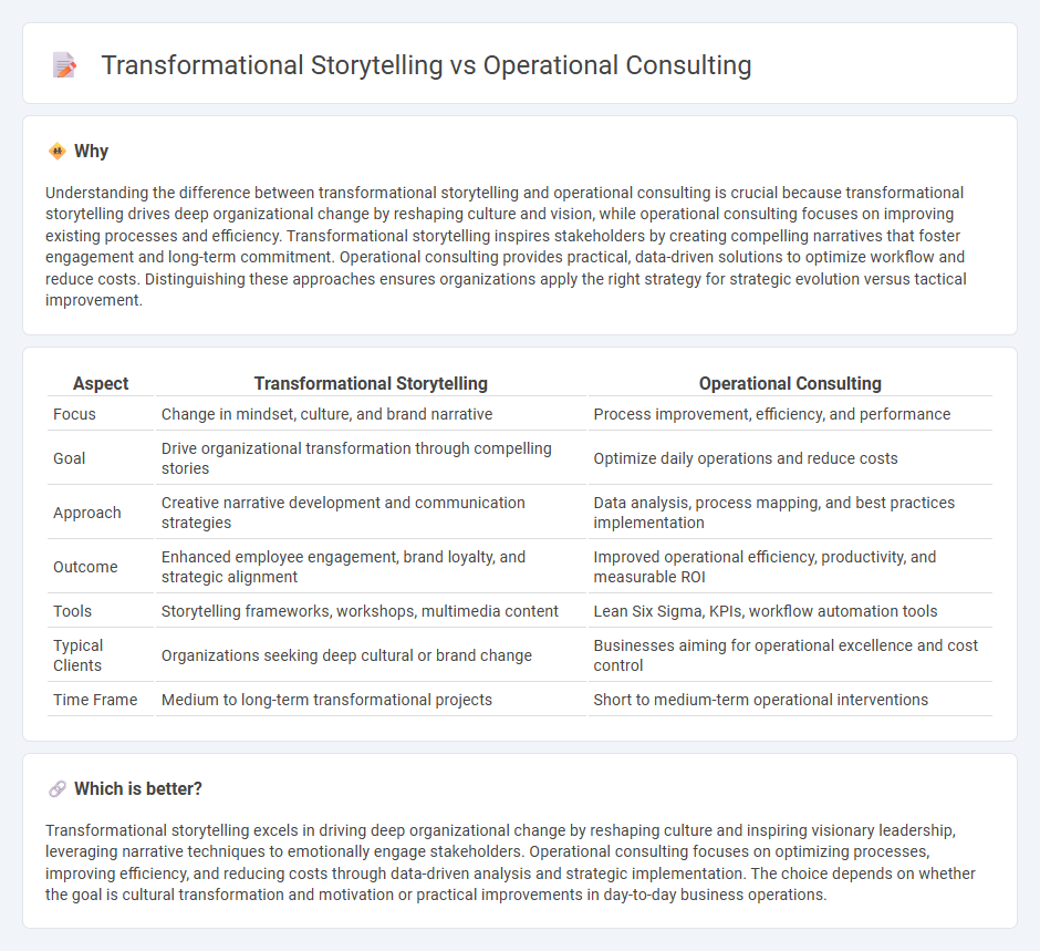 Transformational Storytelling vs Operational Consulting in Consulting