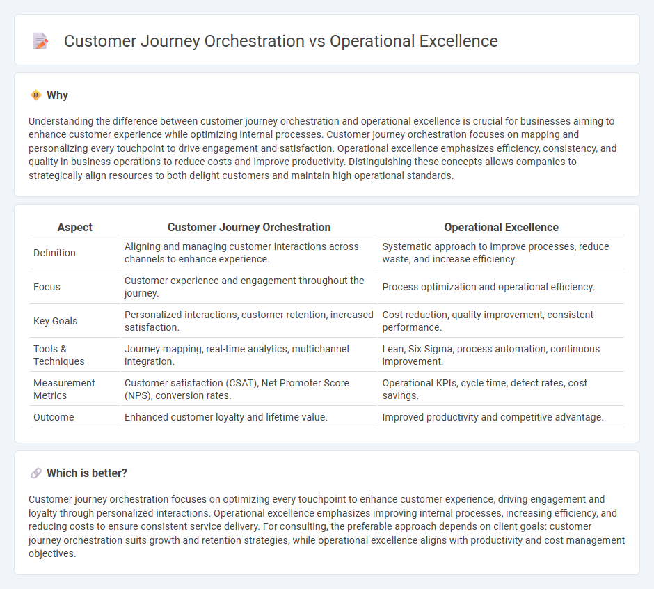 Customer Journey Orchestration vs Operational Excellence in Consulting