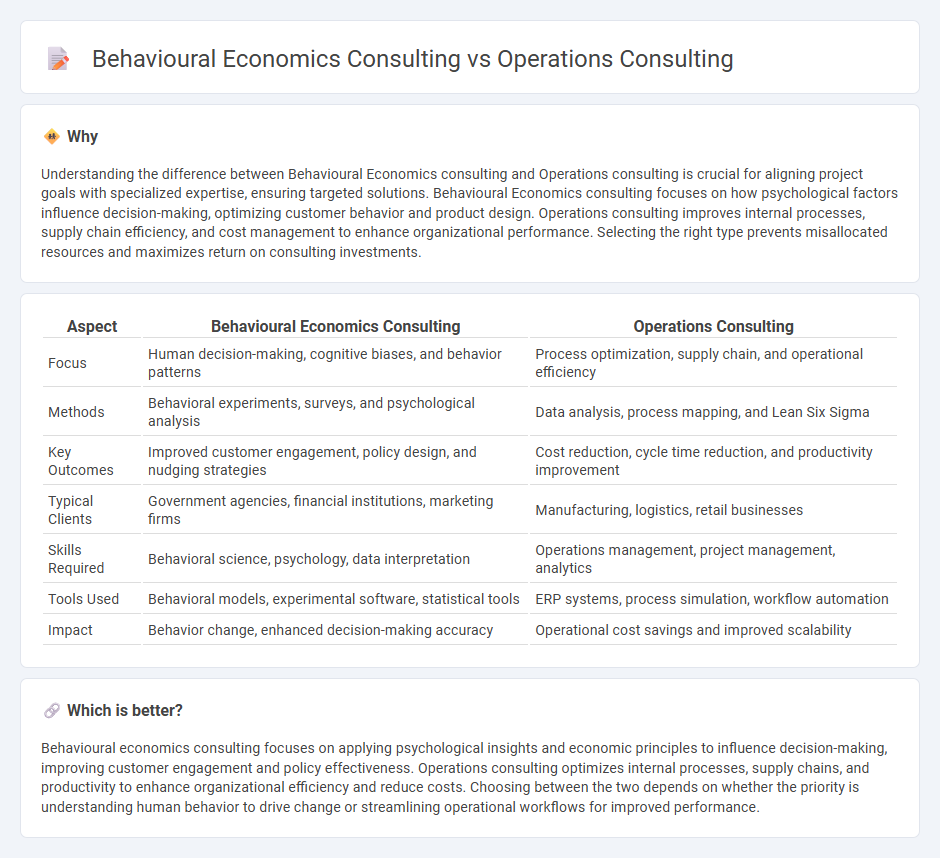 Behavioural Economics Consulting vs Operations Consulting in Consulting