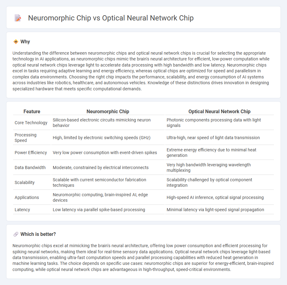 Neuromorphic Chip vs Optical Neural Network Chip in Technology