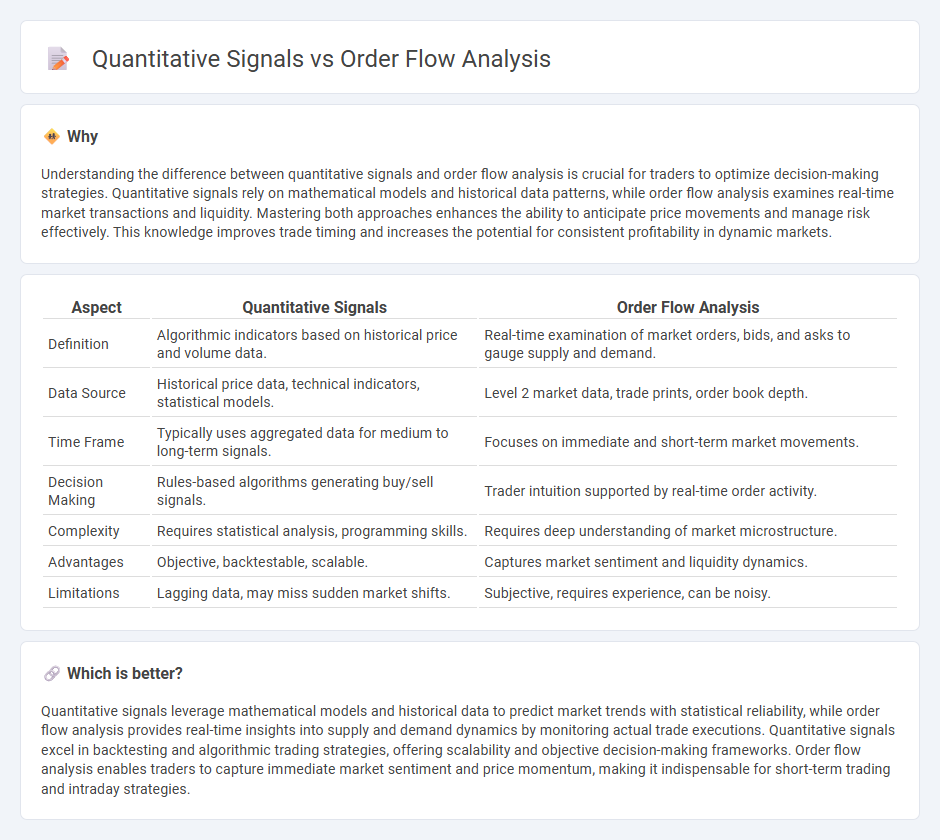 Quantitative Signals vs Order Flow Analysis in Trading