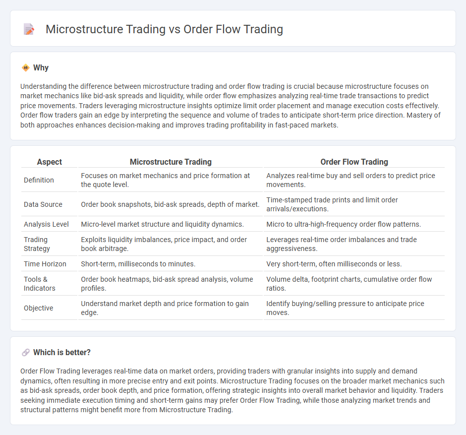 Microstructure Trading vs Order Flow Trading in Trading