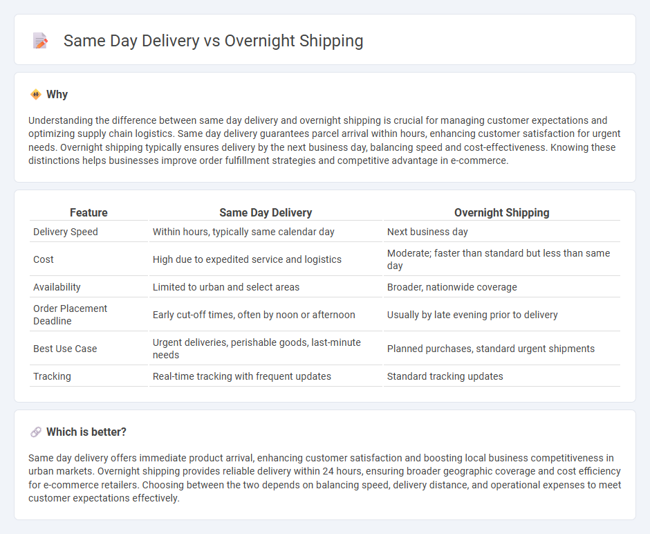 Same Day Delivery vs Overnight Shipping in Commerce
