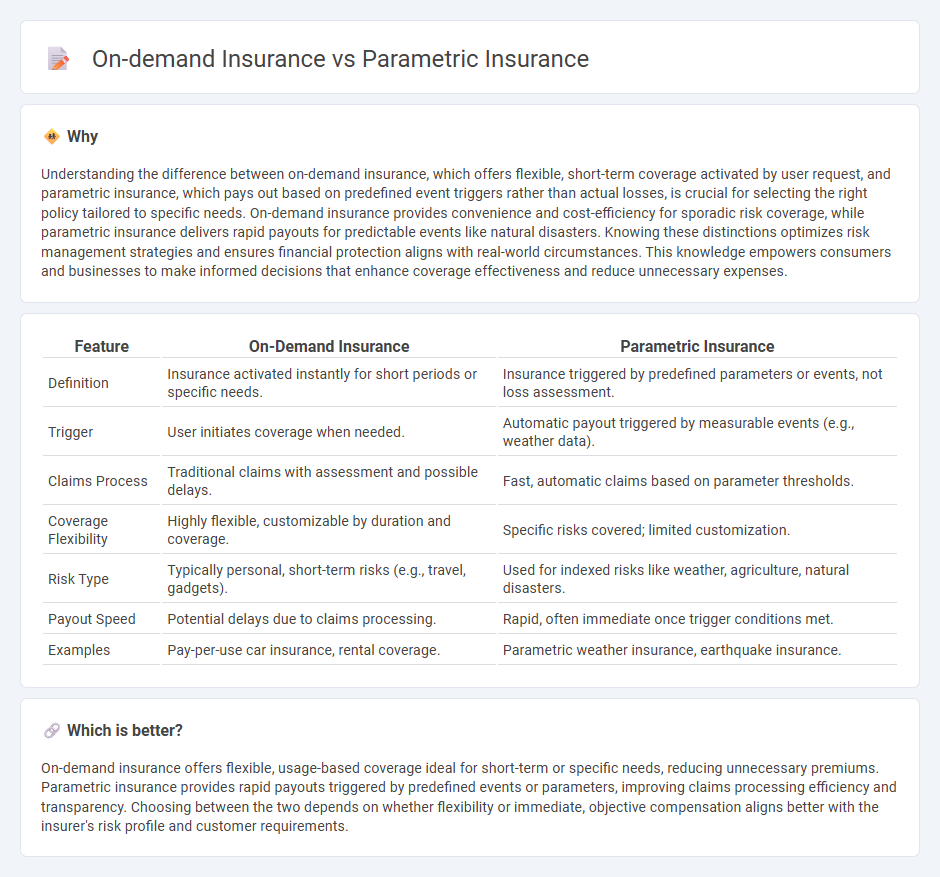 On-Demand Insurance vs Parametric Insurance in Insurance