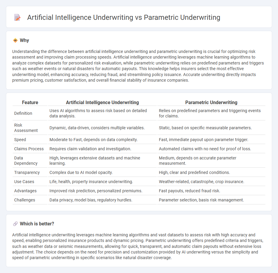 Artificial Intelligence Underwriting vs Parametric Underwriting in Insurance