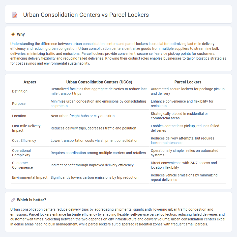 Urban Consolidation Centers vs Parcel Lockers in Logistics