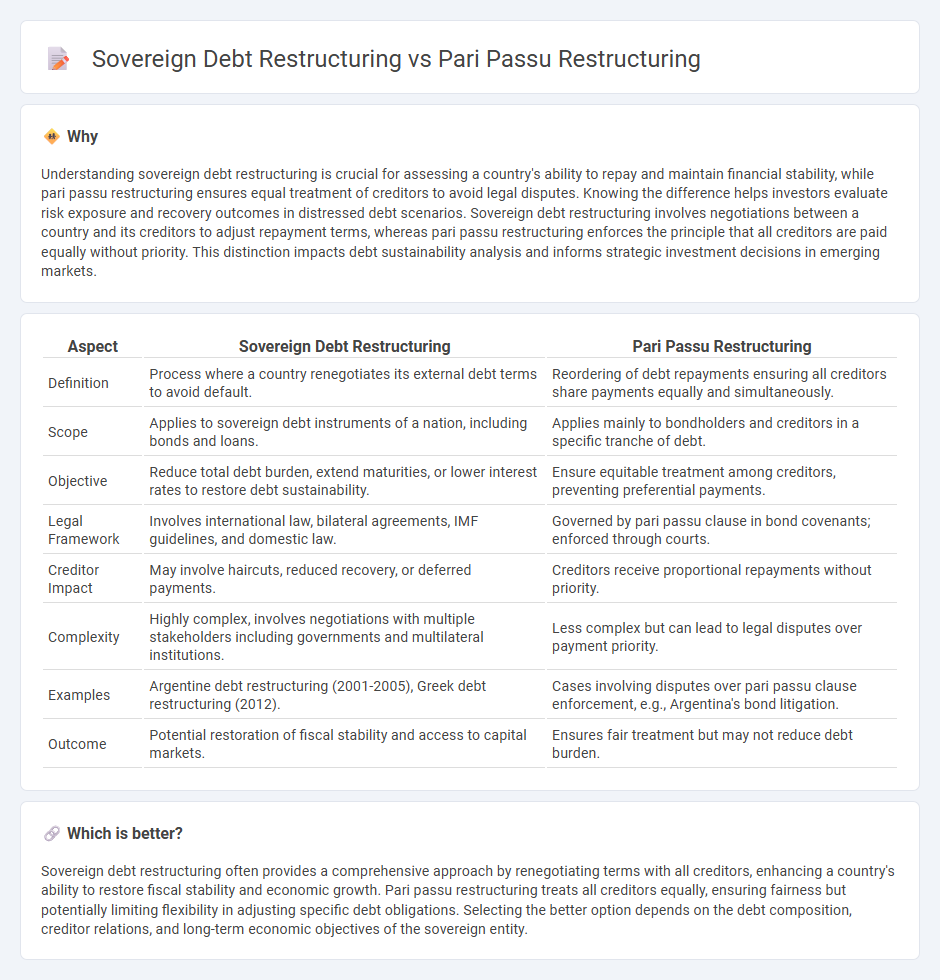 Sovereign Debt Restructuring vs Pari Passu Restructuring in Finance