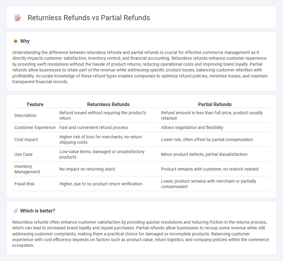 Returnless Refunds vs Partial Refunds in Commerce