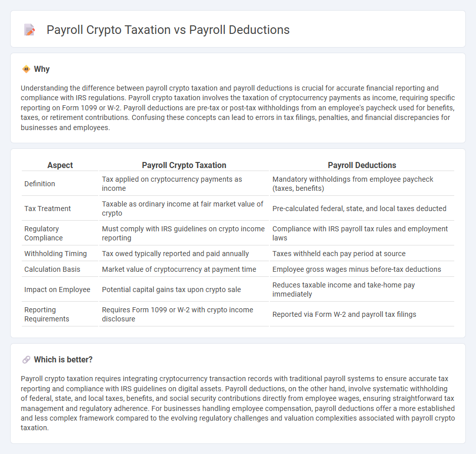 Payroll Crypto Taxation vs Payroll Deductions in Accounting