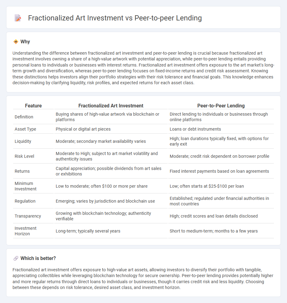Fractionalized Art Investment vs Peer-To-Peer Lending in Investment