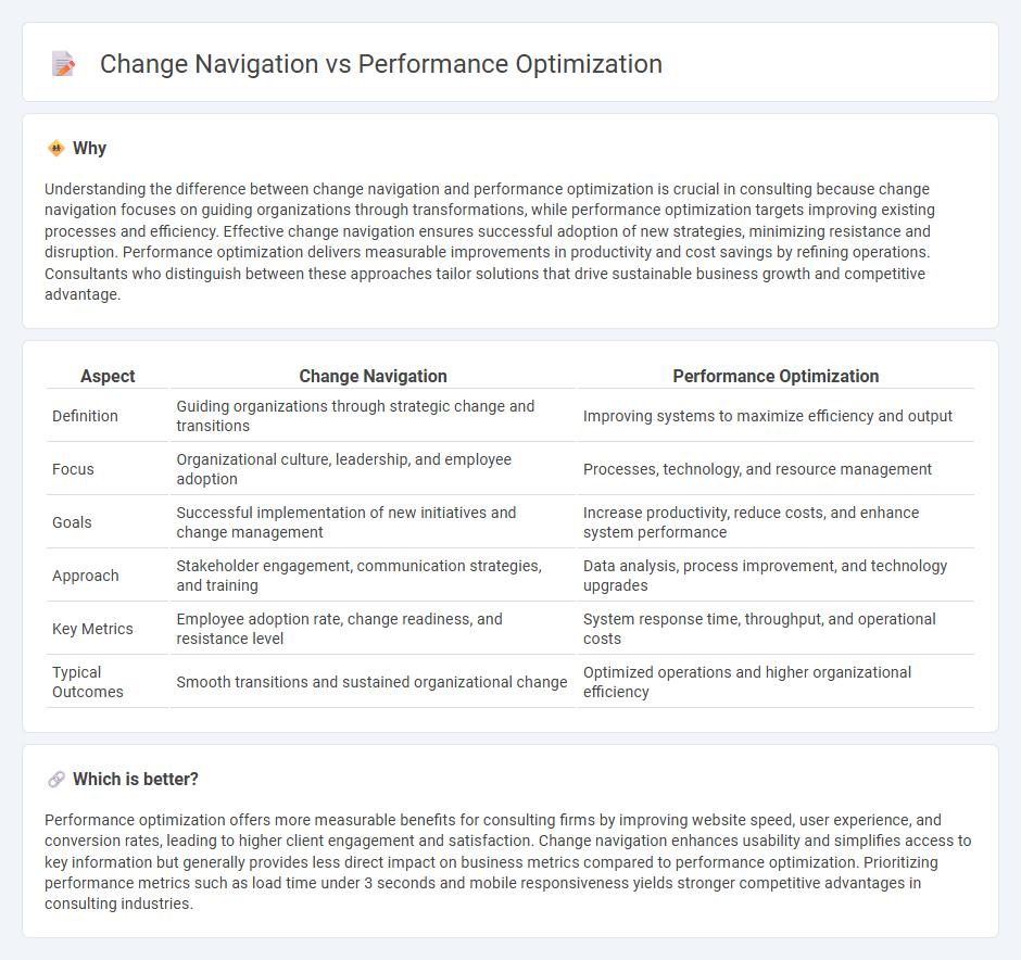 Change Navigation vs Performance Optimization in Consulting