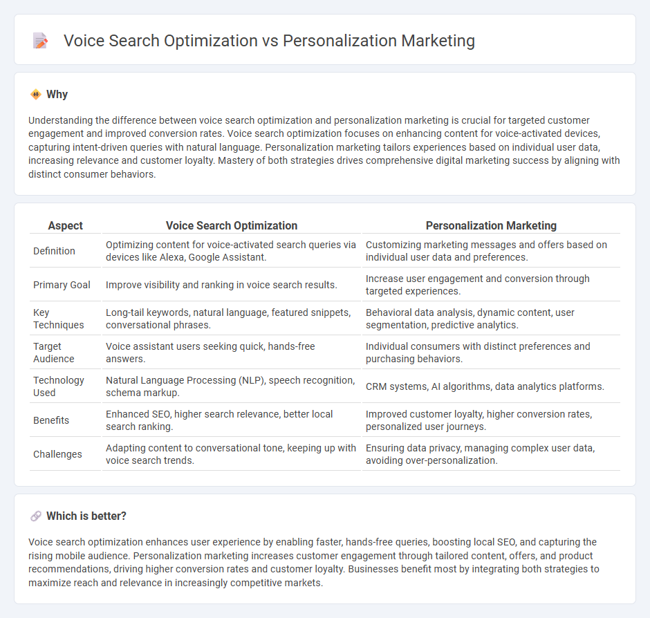 Voice Search Optimization vs Personalization Marketing in Marketing