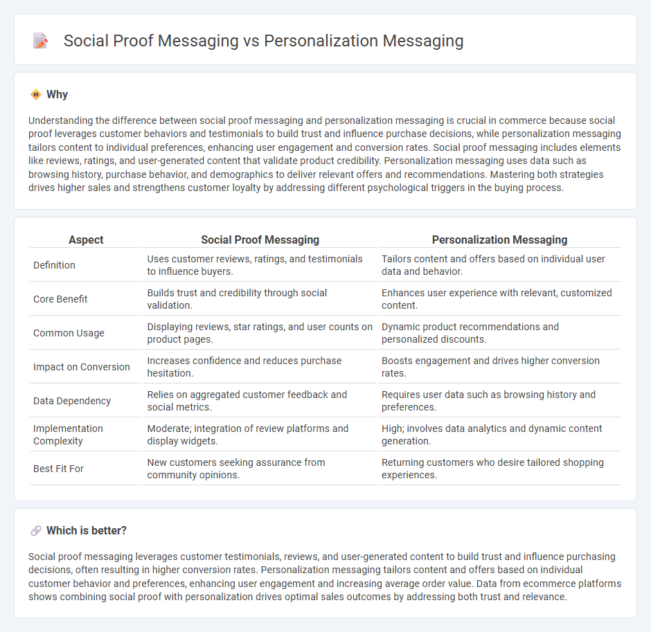 Social Proof Messaging vs Personalization Messaging in Commerce