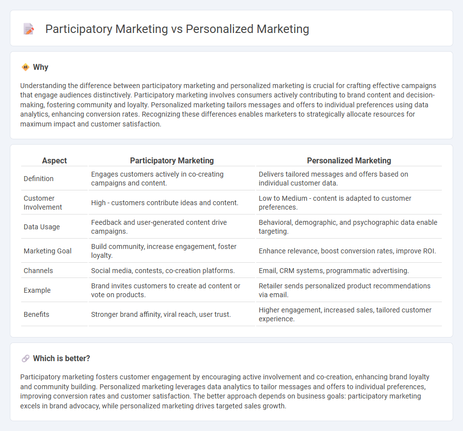 Participatory Marketing vs Personalized Marketing in Marketing