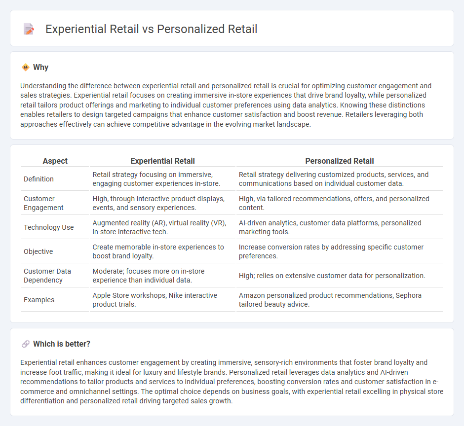 Experiential Retail vs Personalized Retail in Retail