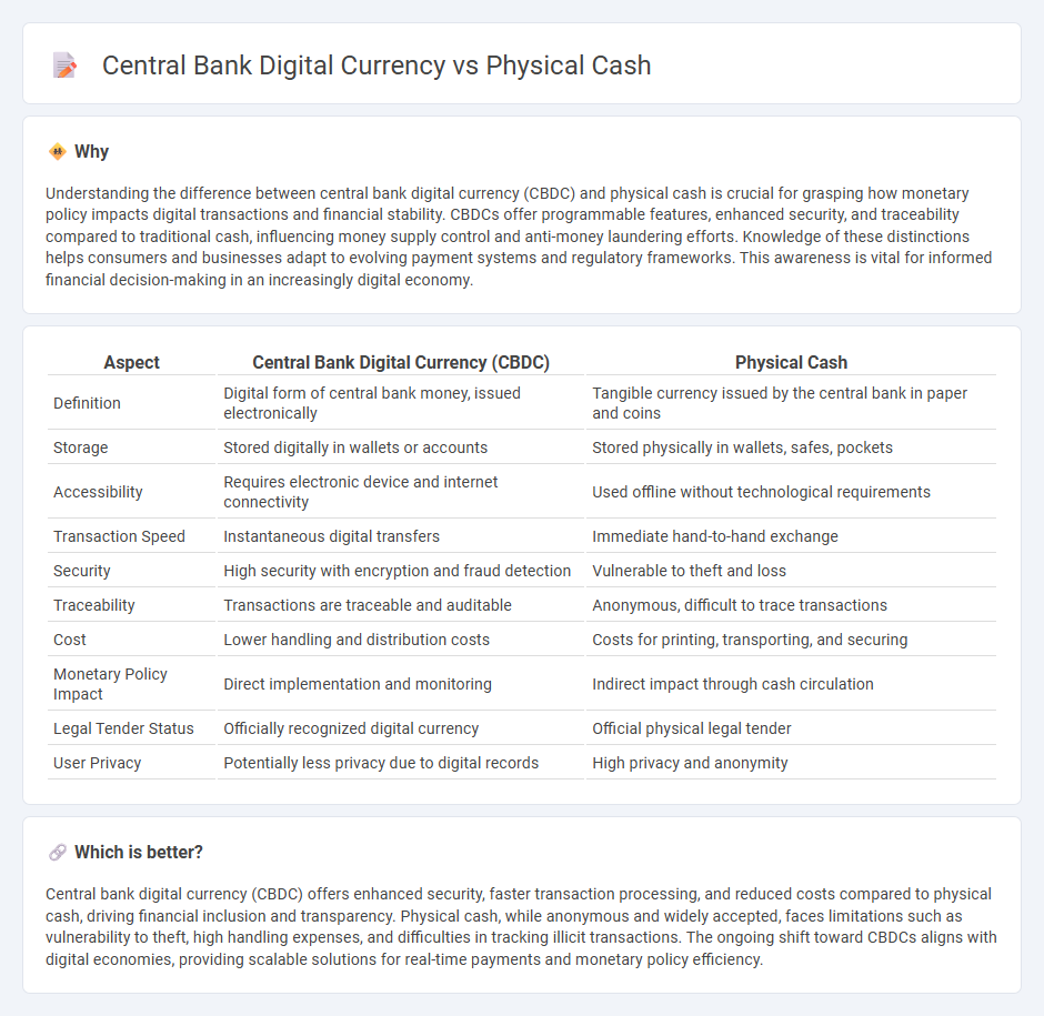 Central Bank Digital Currency vs Physical Cash in Banking
