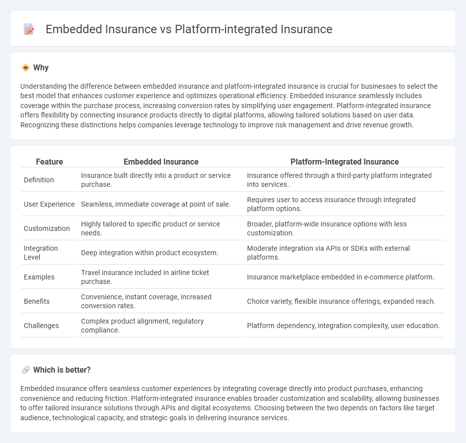 Embedded Insurance vs Platform-Integrated Insurance in Insurance