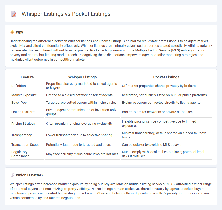 Whisper Listings vs Pocket Listings in Real Estate