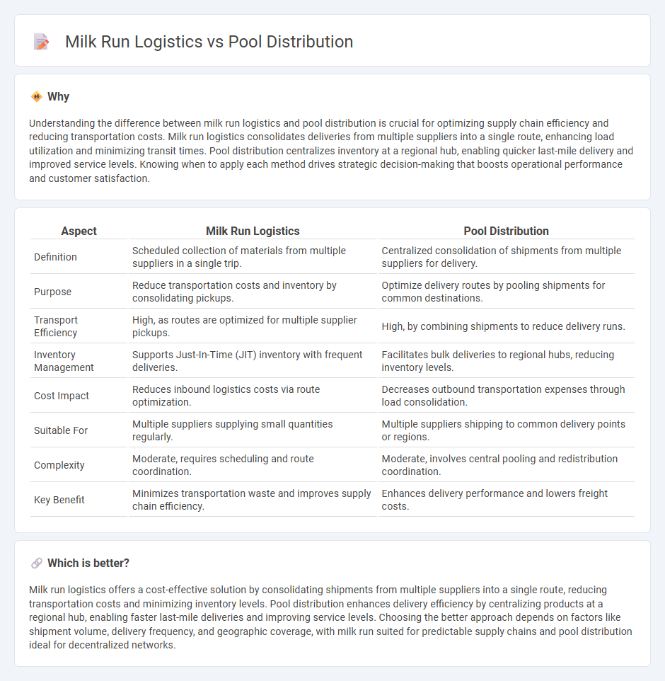 Milk Run Logistics vs Pool Distribution in Logistics