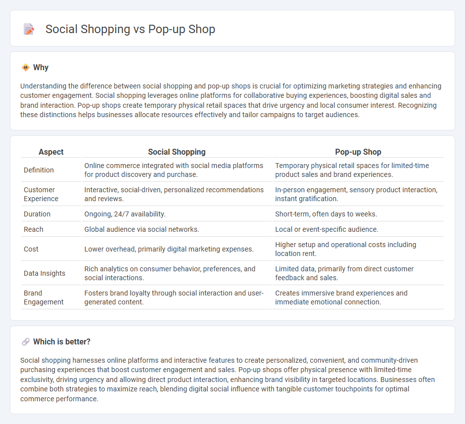 Social Shopping vs Pop-Up Shop in Commerce