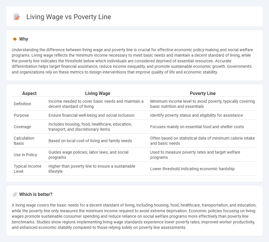 Living Wage vs Poverty Line in Economy