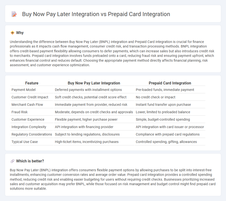 Buy Now Pay Later Integration vs Prepaid Card Integration in Finance