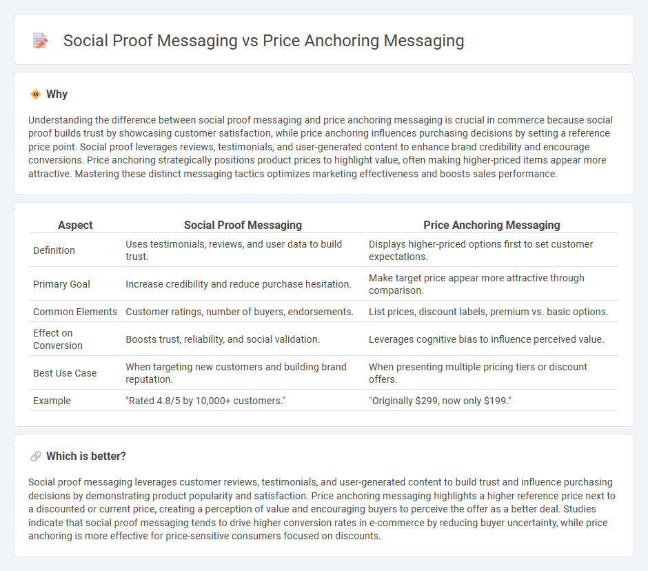 Social Proof Messaging vs Price Anchoring Messaging in Commerce