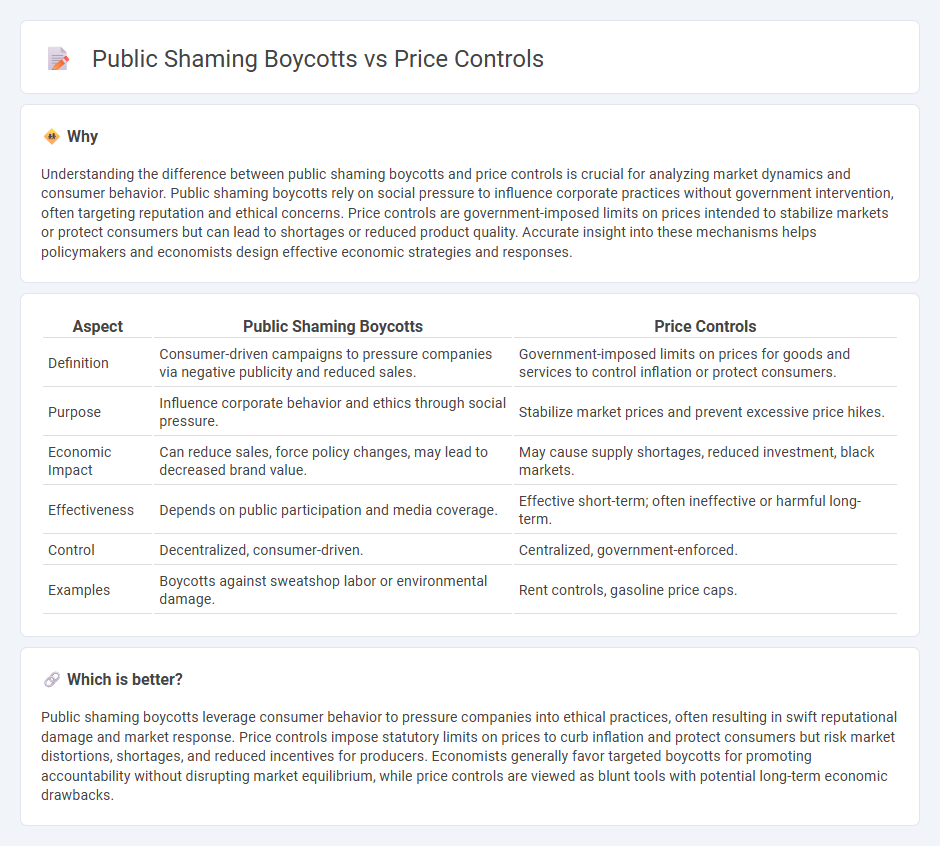 Public Shaming Boycotts vs Price Controls in Economy