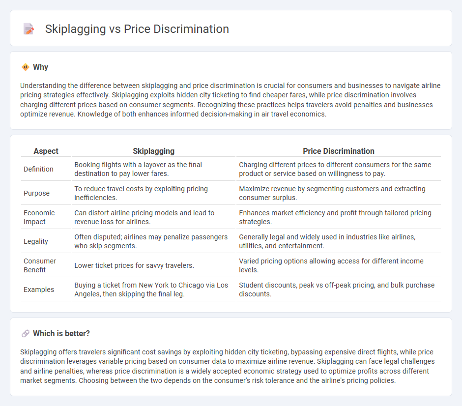 Skiplagging vs Price Discrimination in Economy