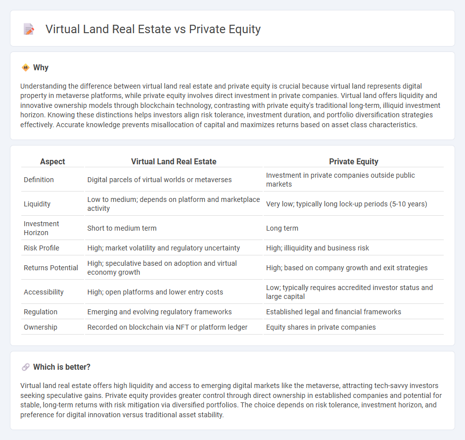 Virtual Land Real Estate vs Private Equity in Investment