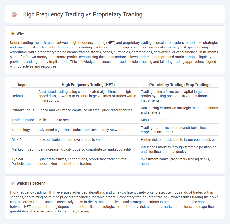 High Frequency Trading vs Proprietary Trading in Trading