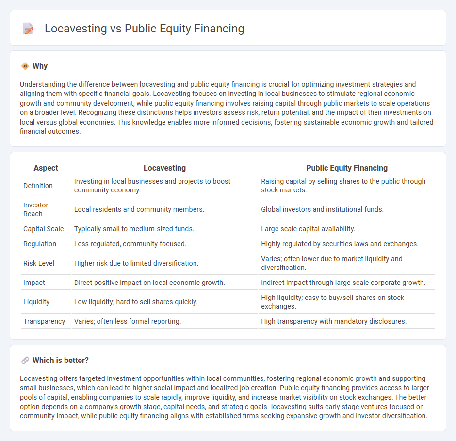Locavesting vs Public Equity Financing in Economy