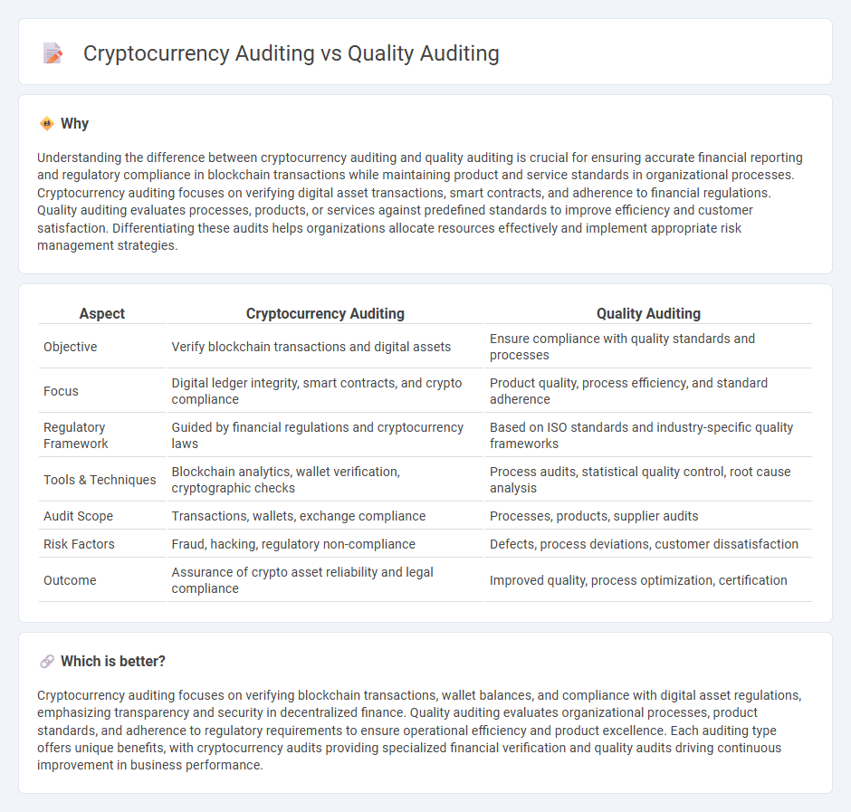Cryptocurrency Auditing vs Quality Auditing in Accounting